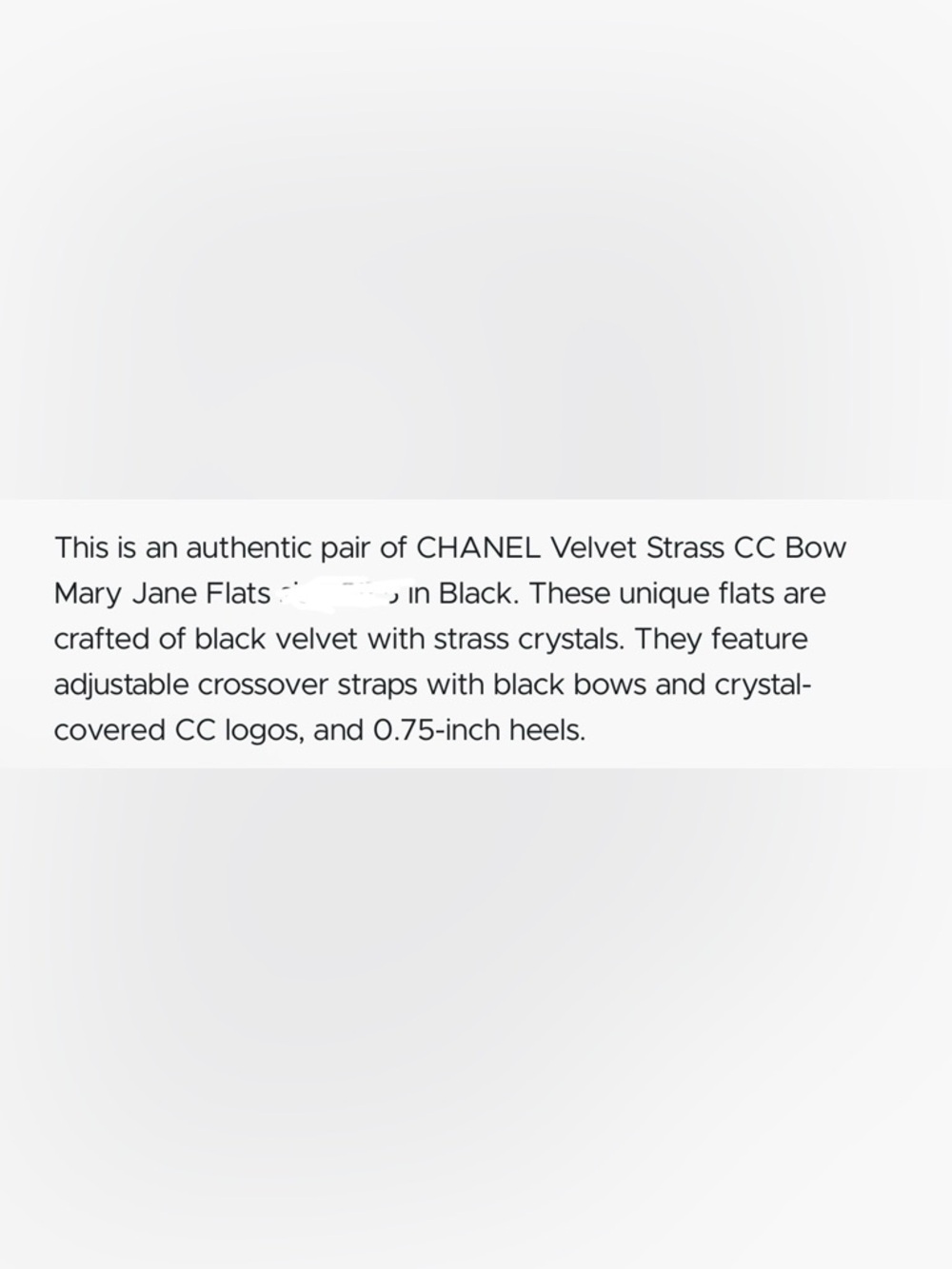 NWOT CHANEL 24K Black Velour Crystal CC-bow Embellished Ankle-Strap Flats 37 - Picture 14 of 16